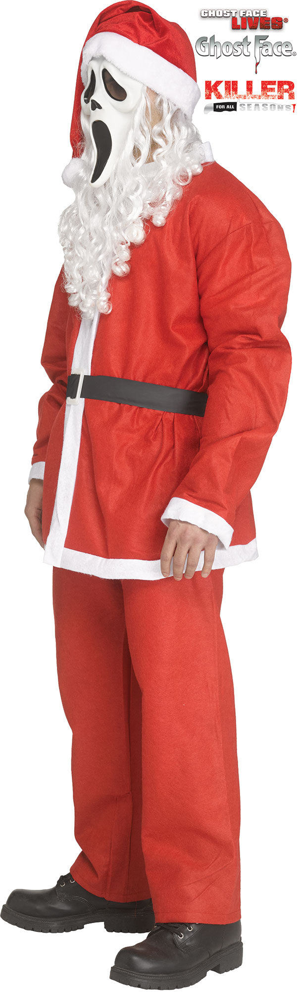 Pub Crawl Santa Ghost Face Scream Adult Costume