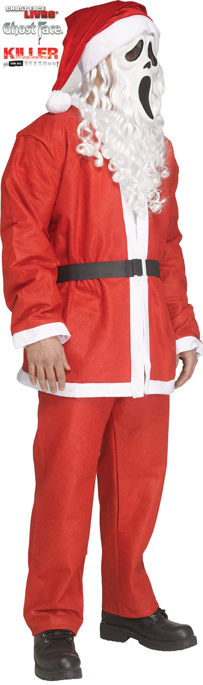 Pub Crawl Santa Ghost Face Scream Adult Costume Plus Size