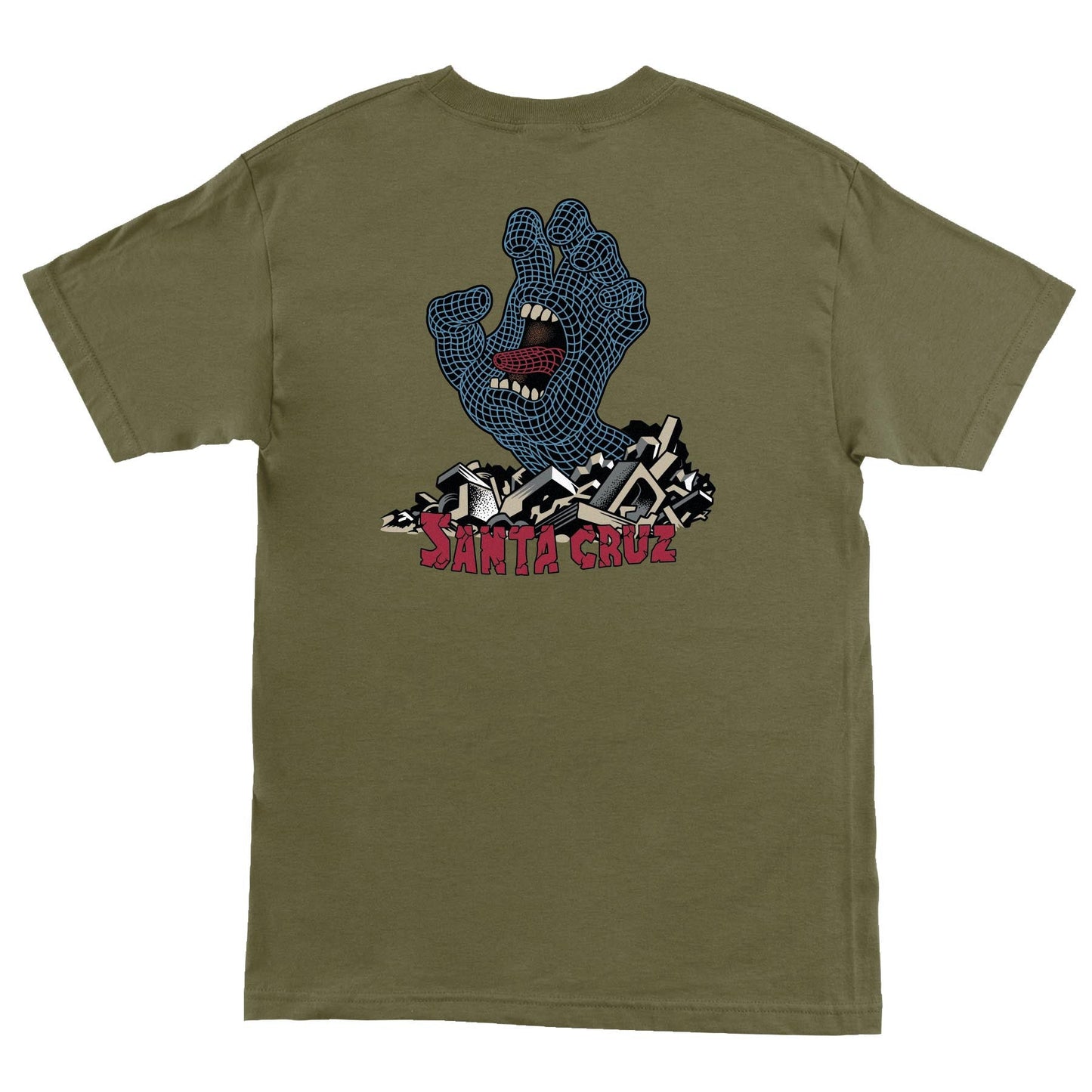Santa Cruz Jeff Kendall Grid Hand Mens T Shirt