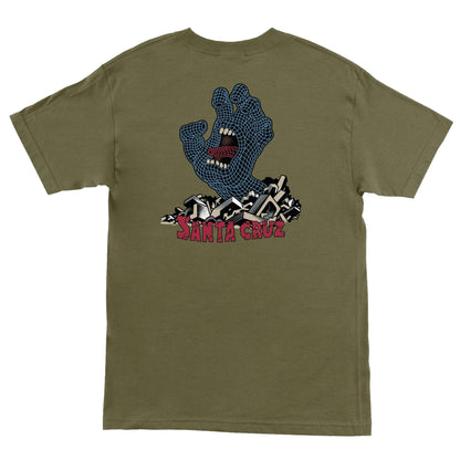 Santa Cruz Jeff Kendall Grid Hand Mens T Shirt