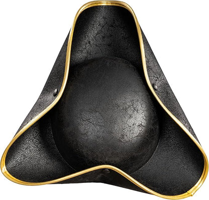 Pirate Hat Tricorn Faux Leather Colonial Renaissance Halloween Cosplay Costume Hat
