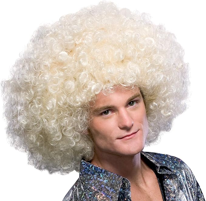 Super Afro Wig Blonde Unisex For Adults