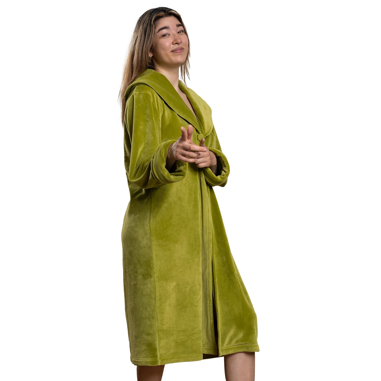 The Dude and Maude Robe Cosplay Full Length Long Olive Green Robe