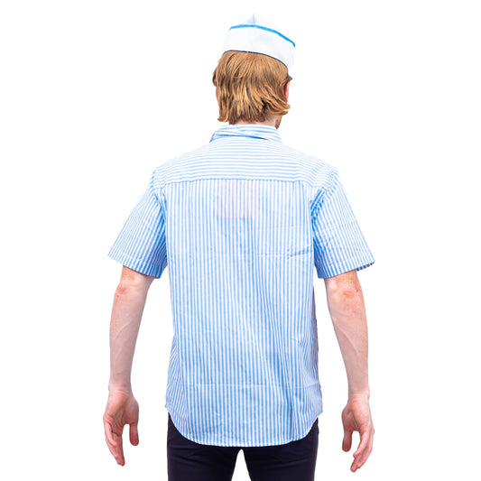 Good Burger Button Up Shirt Hat and Name Tag Halloween Costume Cosplay