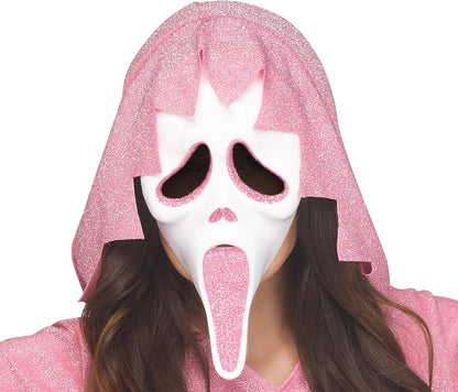 Ghost Face Adult Pink Glitter Costume