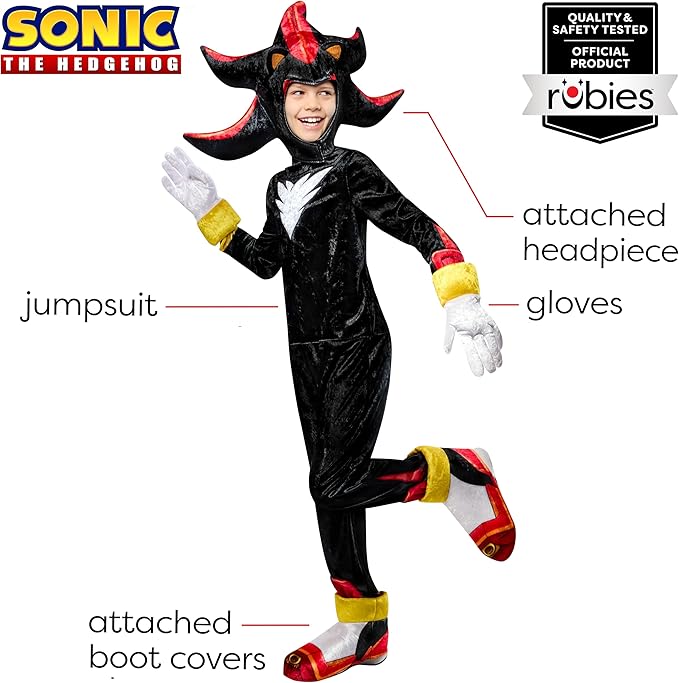 Sonic The Hedgehog: Shadow Deluxe Boys Costume