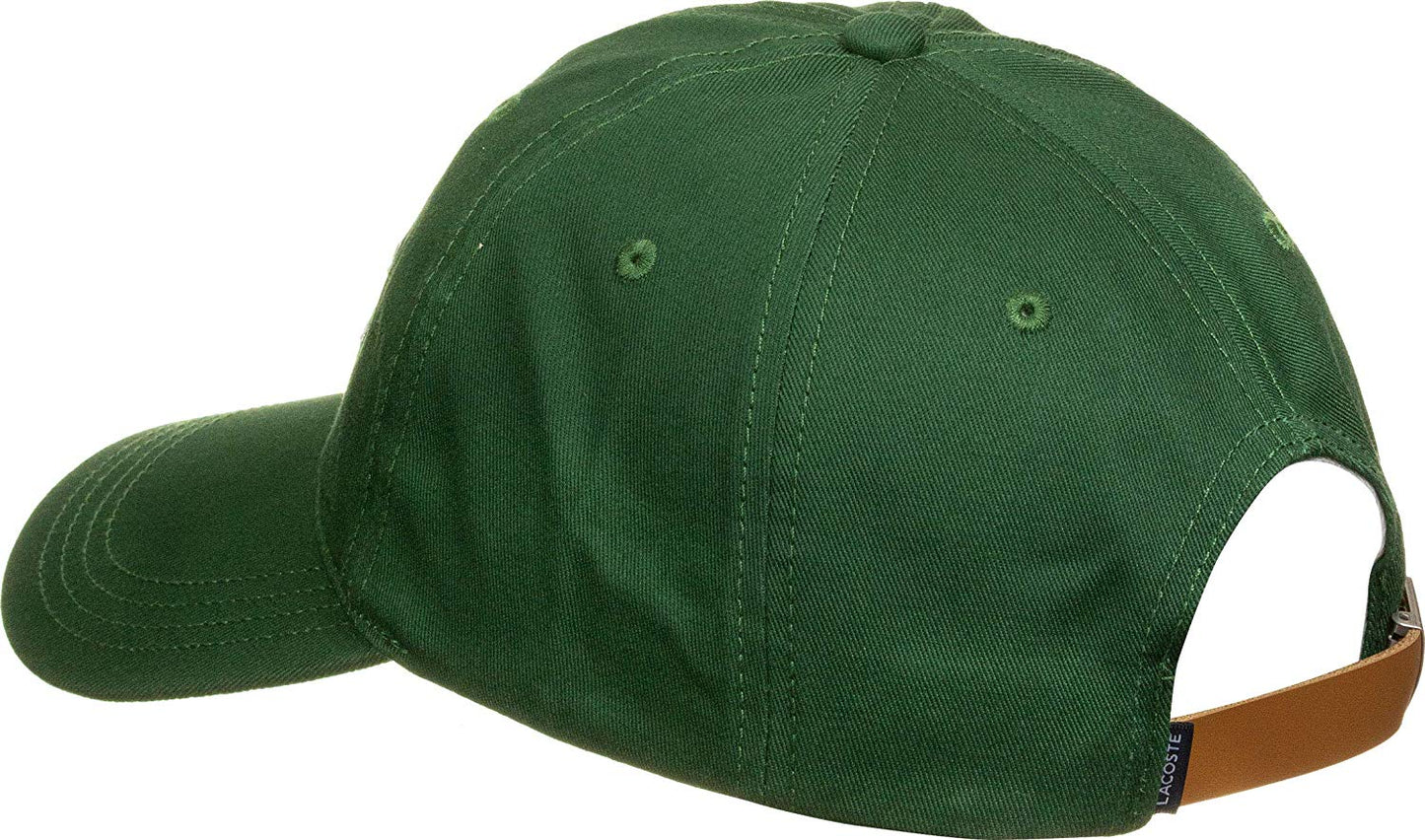 Lacoste Men's Classic Large Croc Logo Cap with Leather Strap Hat