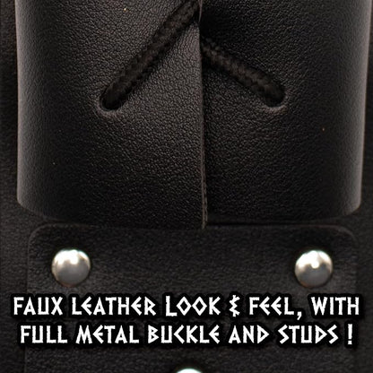 Celtic Sword Back Sling Faux Leather Holster Viking Knight Medieval Costume Accessory