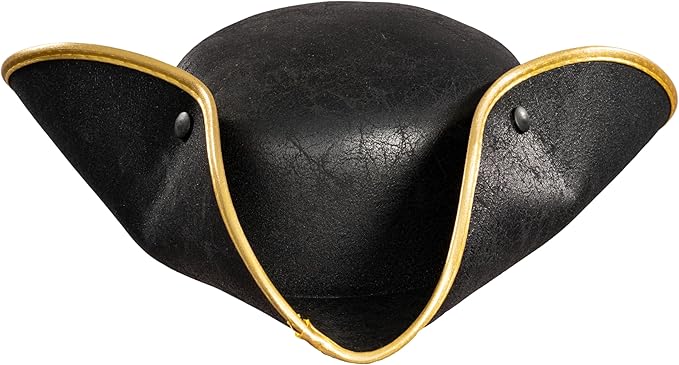 Pirate Hat Tricorn Faux Leather Colonial Renaissance Halloween Cosplay Costume Hat