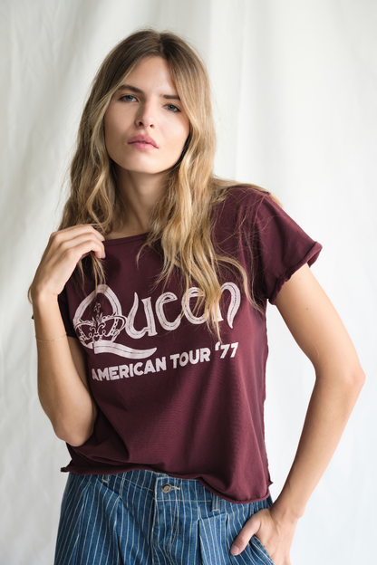 Queen American Tour 77 Top Womens T Shirt