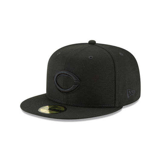 Cincinnati Reds - 59Fifty Basic Black on Black Hat New Era
