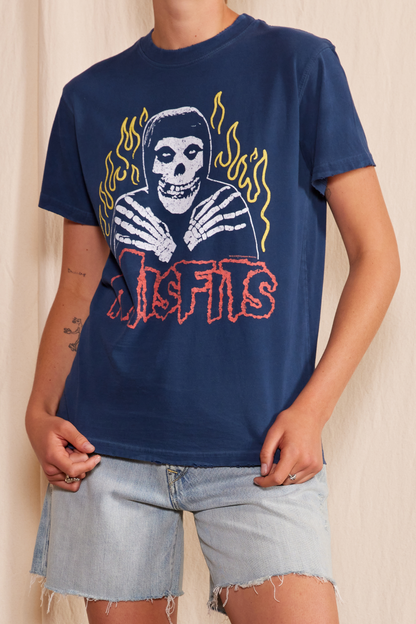 Misfits Crimson Ghost Tee Womens T Shirt Navy Blue