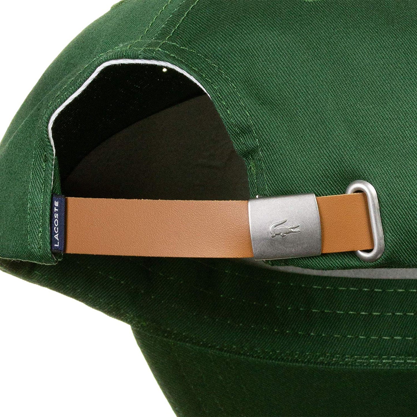 Lacoste Men's Classic Large Croc Logo Cap with Leather Strap Hat