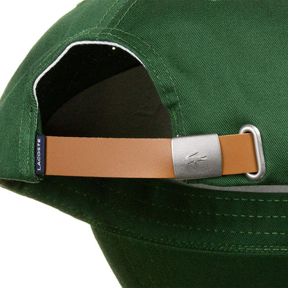 Lacoste Men's Classic Large Croc Logo Cap with Leather Strap Hat
