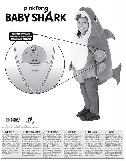 Kid's Daddy Shark Costume with Sound Chip
