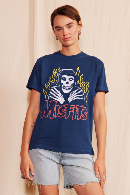 Misfits Crimson Ghost Tee Womens T Shirt Navy Blue