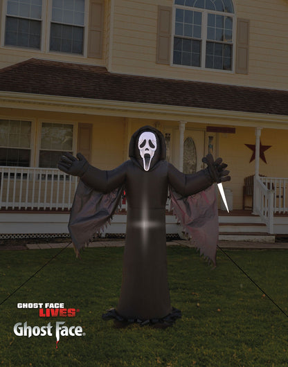 6 FT Ghost Face Lawn Light Up Inflatable