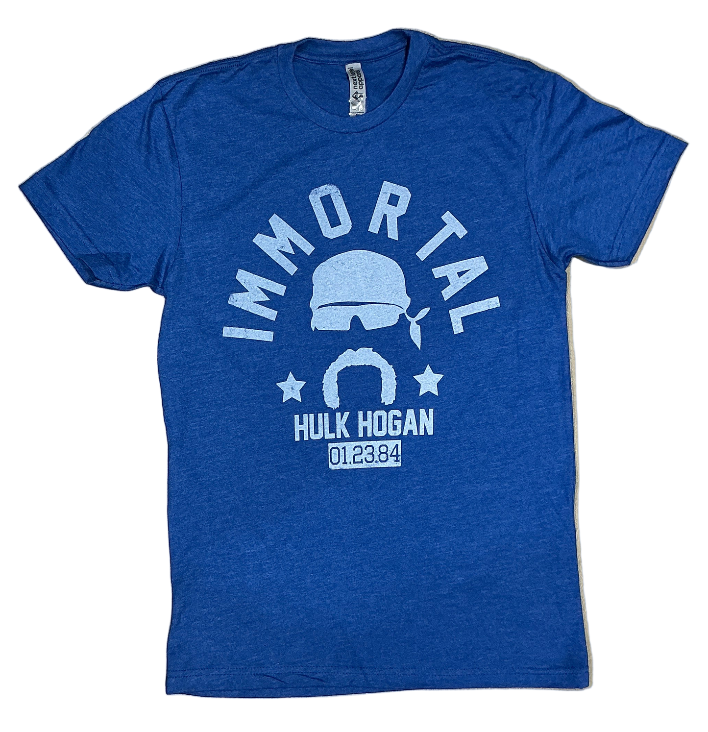 Hulk Hogan Immortal 01-23-84 Mens T Shirt Dark Heather Blue