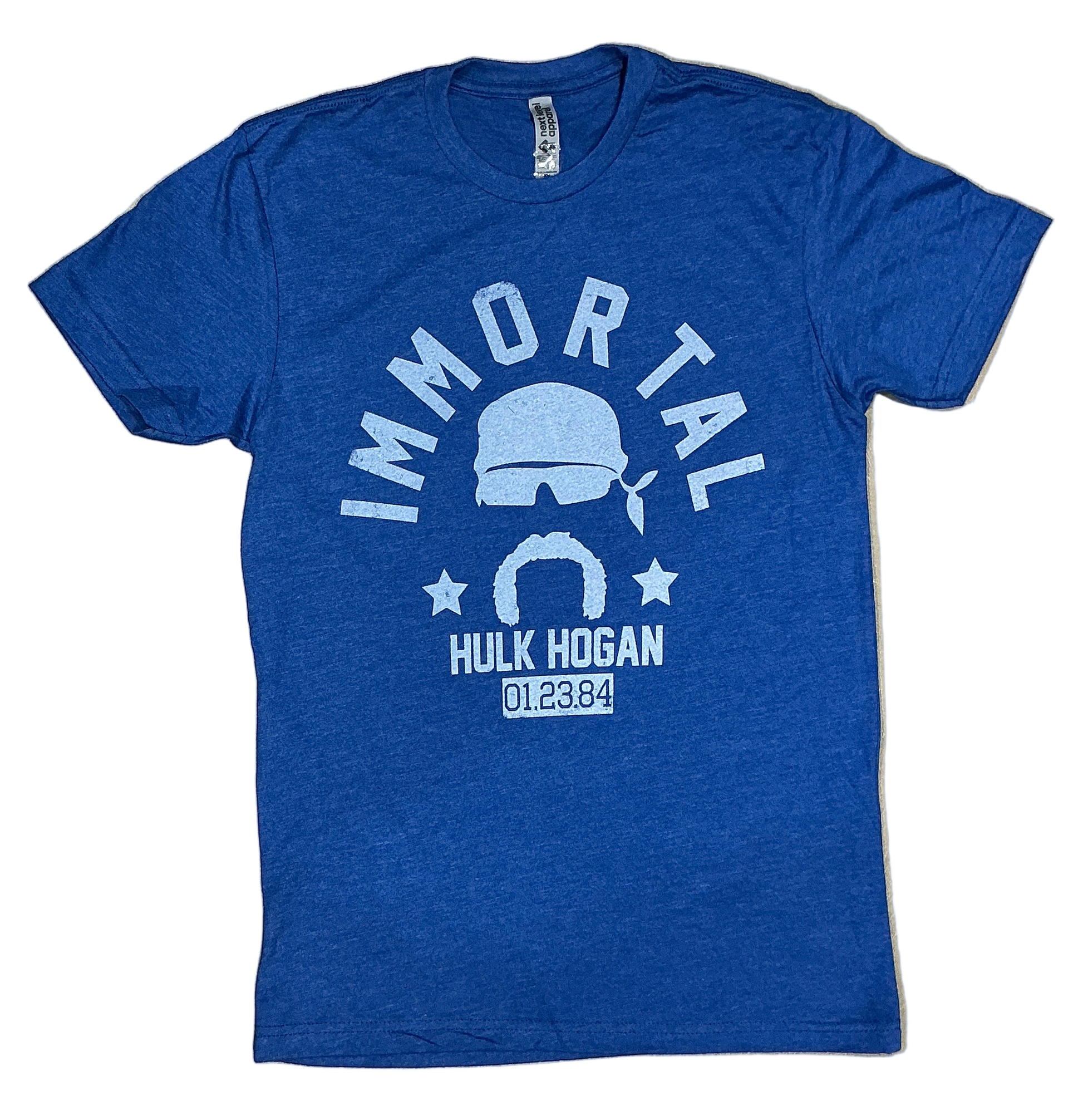 Hulk Hogan Immortal 01-23-84 Mens T Shirt Dark Heather Blue