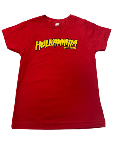 Hulk Hogan Hulkamania Youth Kids T Shirt Red