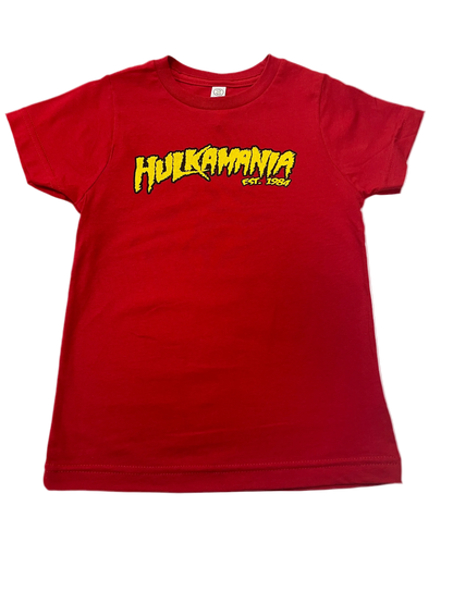 Hulk Hogan Hulkamania Youth Kids T Shirt Red