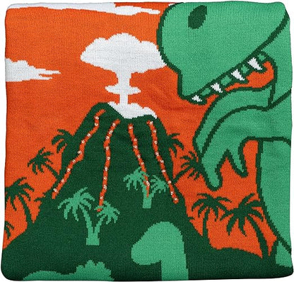 3D T-Rex Santa Hat Light UP Sweater