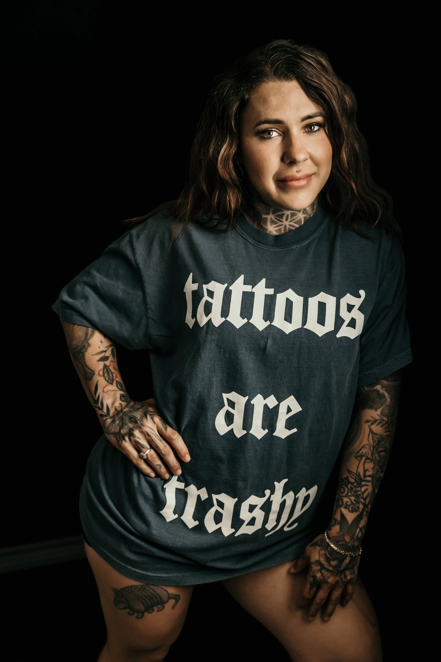 Tattoos are Trashy So Is Your Mom Graphic Tee Womens T Shirt