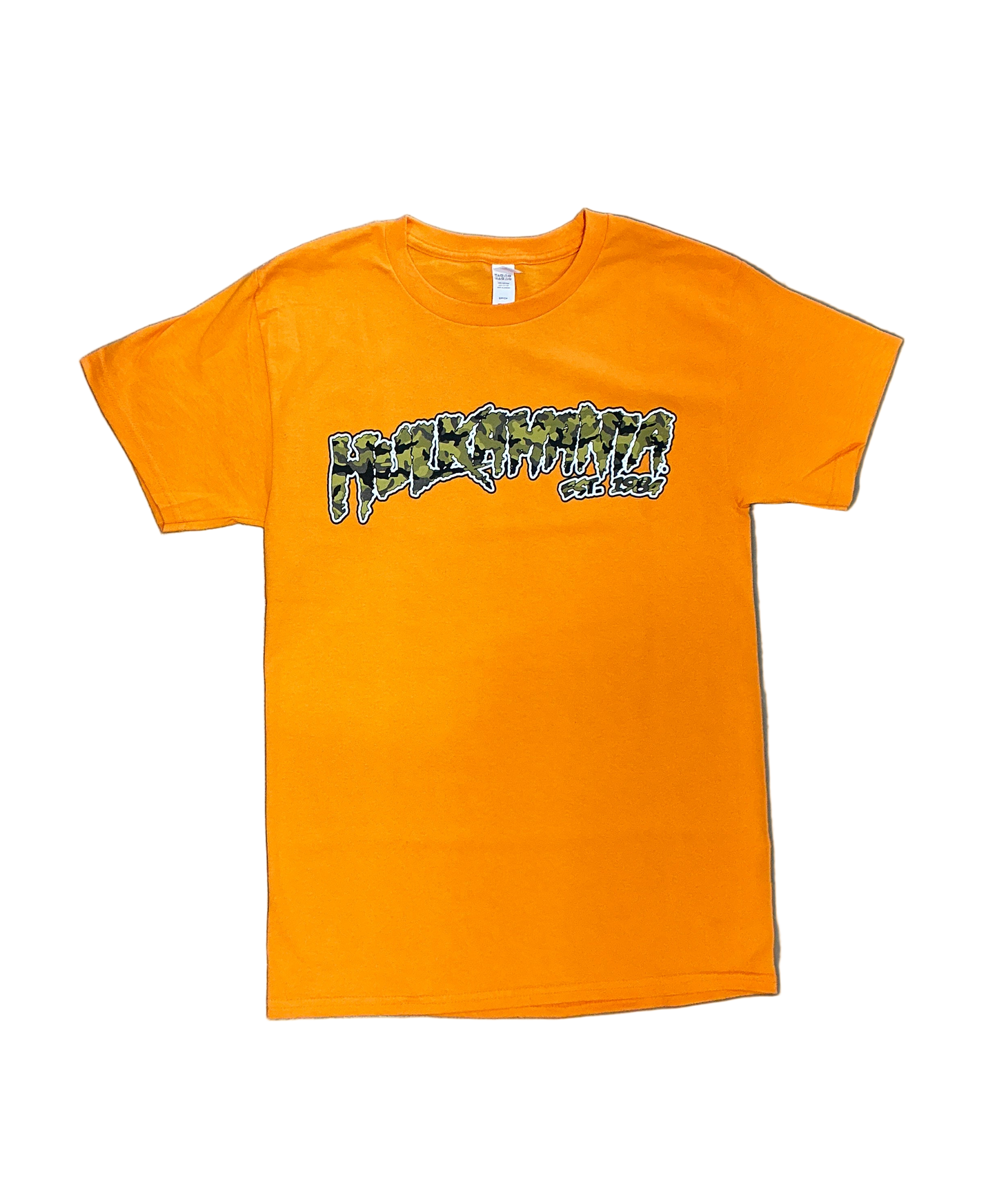 Hulk Hogan Hulkamania Camo Mens T Shirt Orange