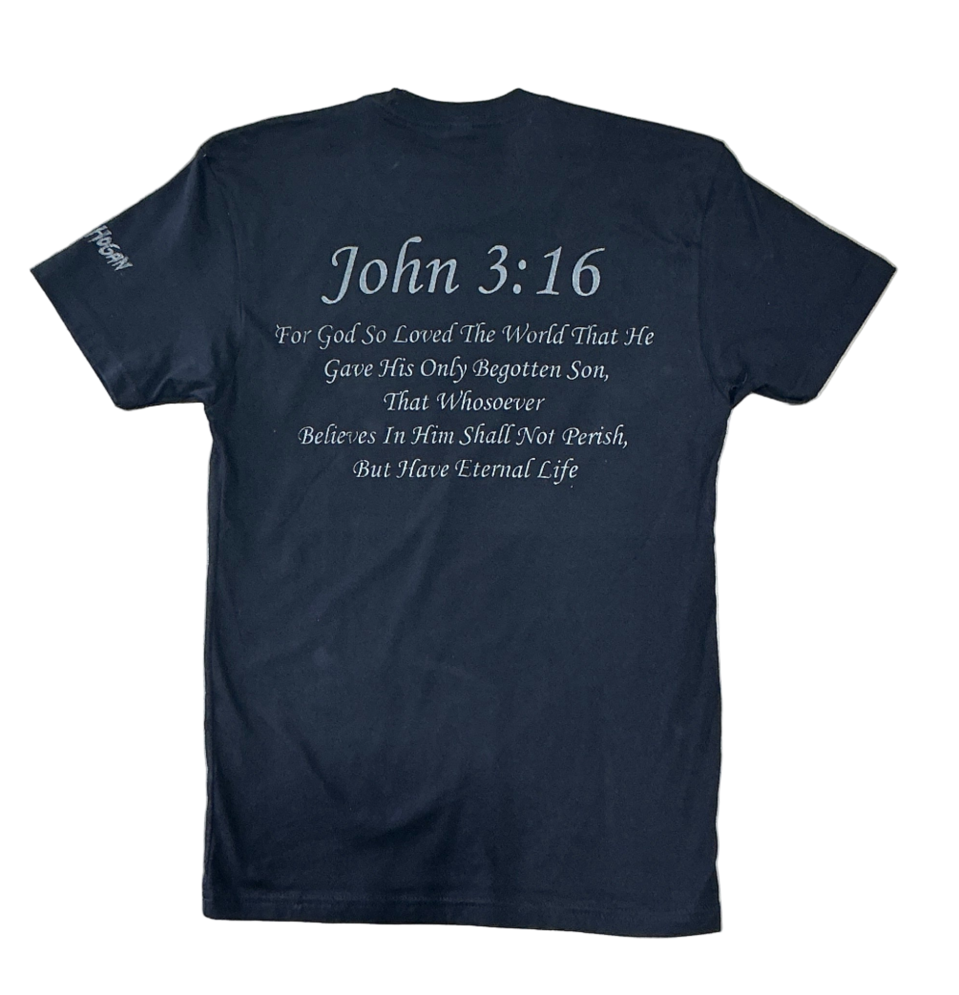 Hulk Hogan John 3:16 Reflective Mens T Shirt Black