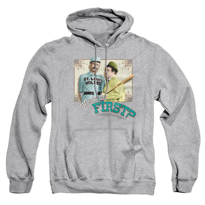Abbott & Costello Whos On First Mens Hoodie Athletic Heather