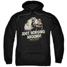 Load image into Gallery viewer, Abbott &amp; Costello Horsing Around Mens Hoodie Black
