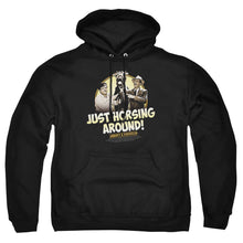 Load image into Gallery viewer, Abbott &amp; Costello Horsing Around Mens Hoodie Black
