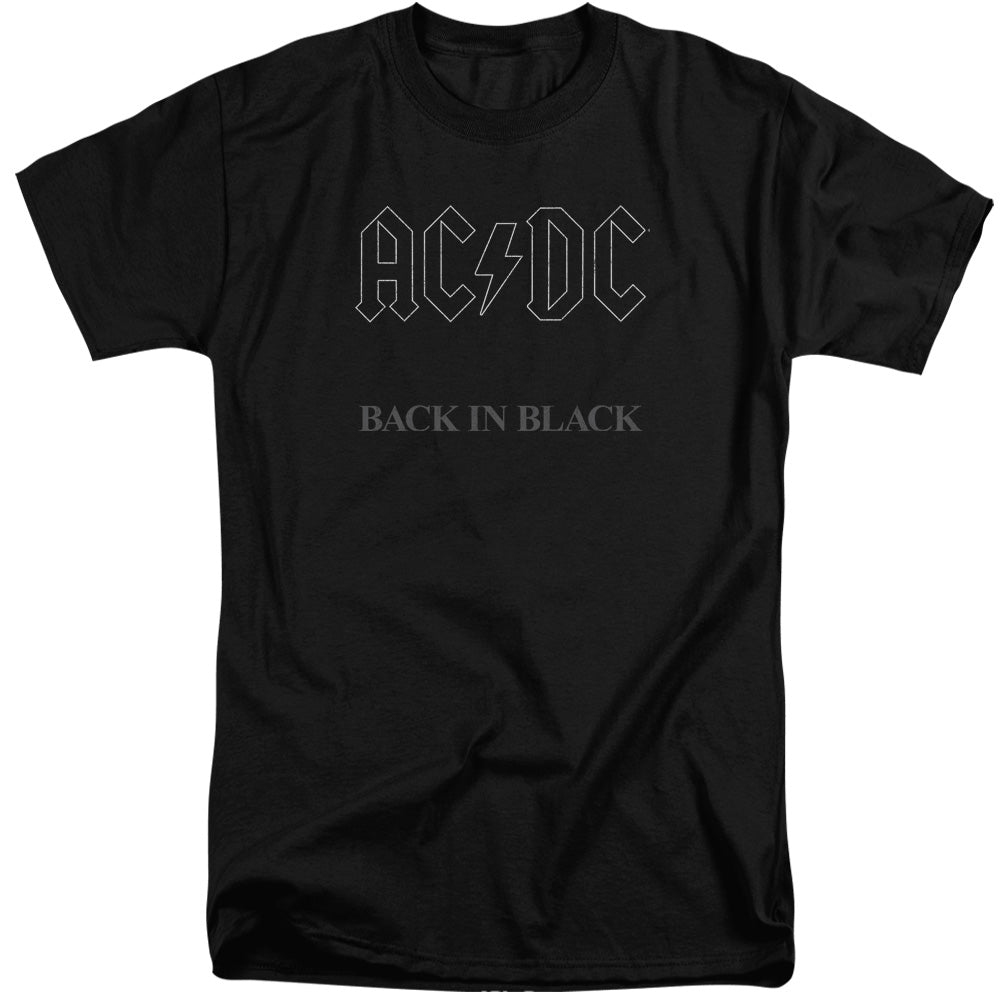 AC/DC Back In Black Mens Tall T Shirt Black