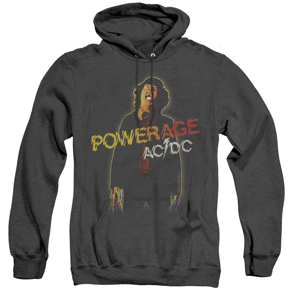 Acdc Powerage Heather Mens Hoodie Black