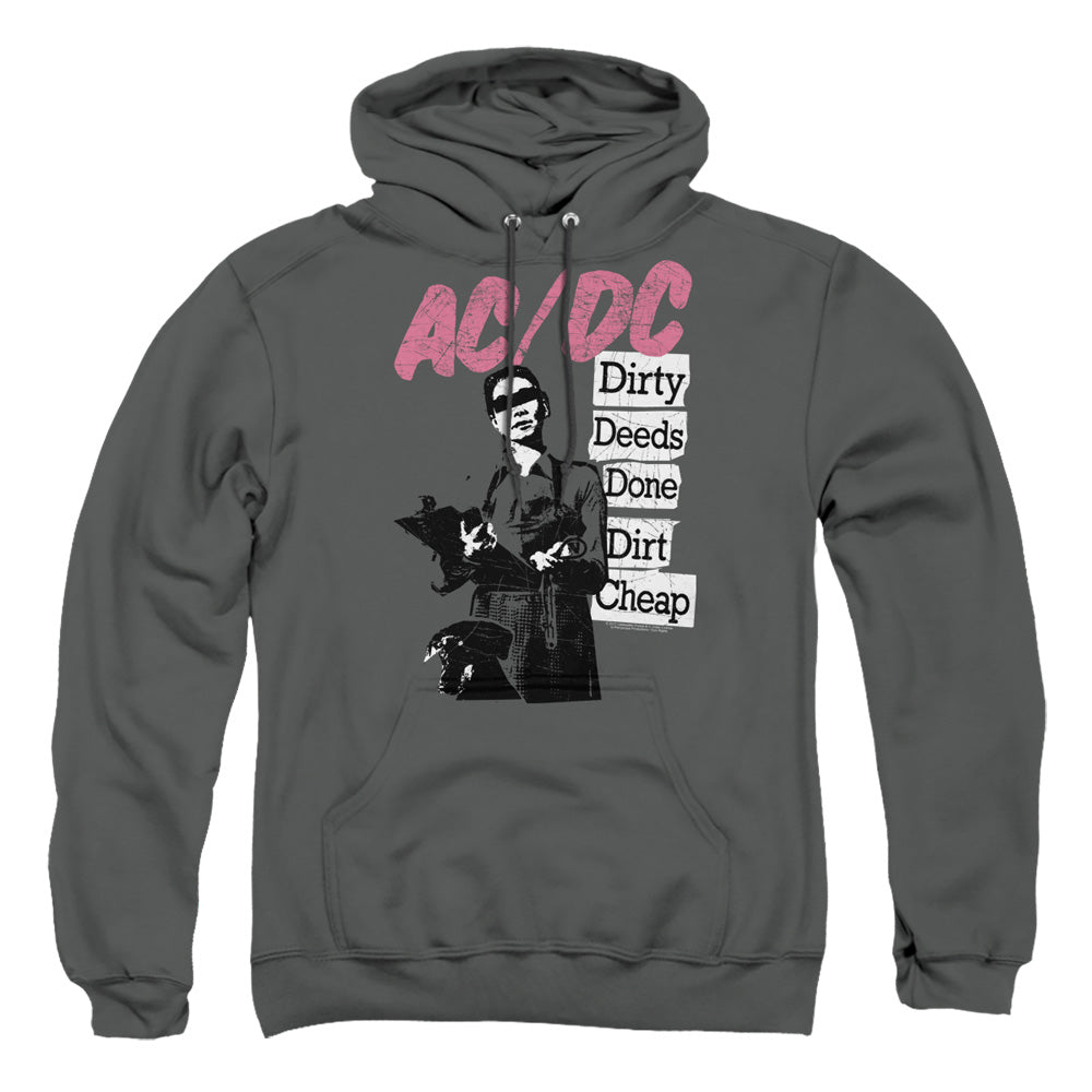 Acdc Dirty Deeds Mens Hoodie Charcoal