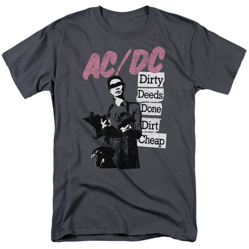 Acdc Dirty Deeds Mens T Shirt Charcoal