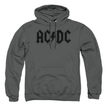 Load image into Gallery viewer, Acdc Worn Logo Mens Hoodie Charcoal

