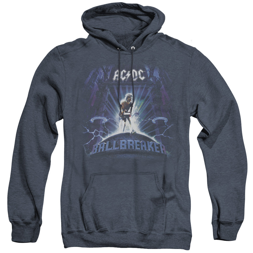 Acdc Ballbreaker Heather Mens Hoodie Navy