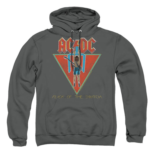 Acdc Flick Of The Switch Mens Hoodie Charcoal