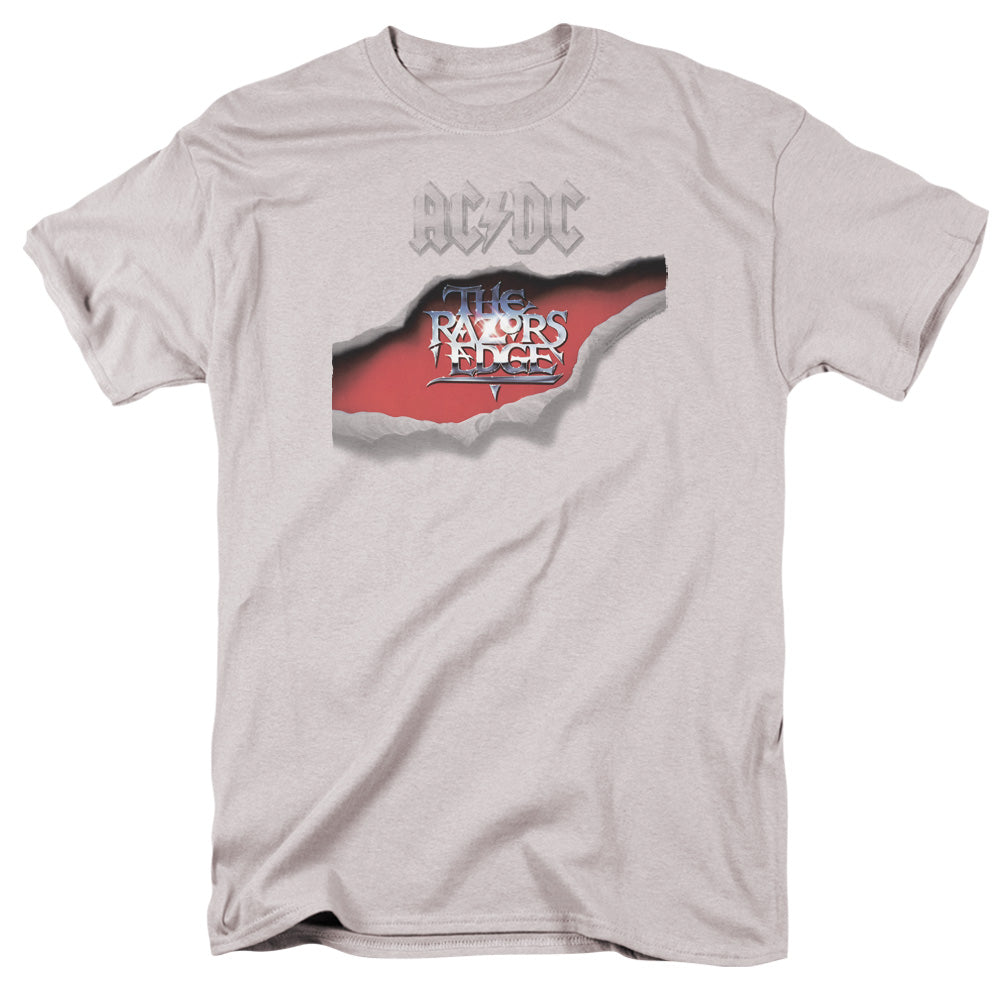 Acdc Razors Edge Mens T Shirt Silver