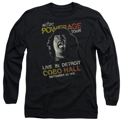 AC/DC Powerage Tour Mens Long Sleeve Shirt Black