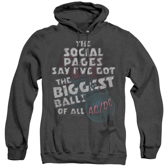 Acdc Big Balls Heather Mens Hoodie Black