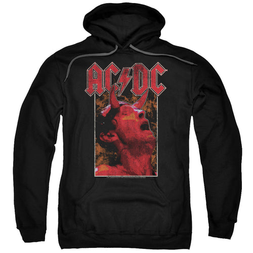AC/DC Horns Mens Hoodie Black
