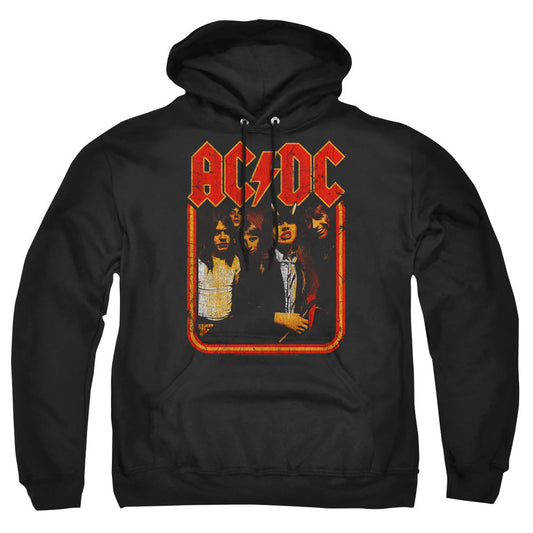 Acdc Group Distressed Mens Hoodie Black