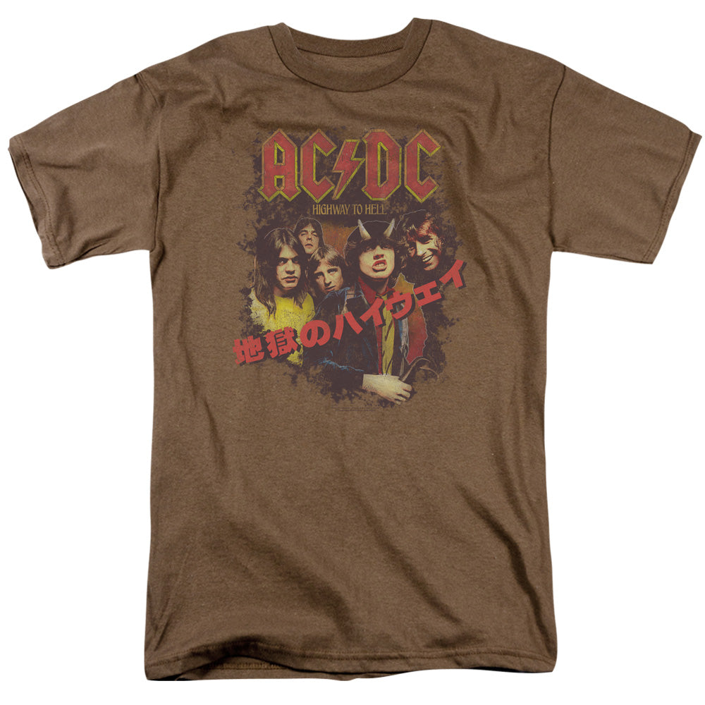Acdc Highway Kanji Mens T Shirt Safari Green
