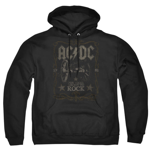 Acdc Rock Label Mens Hoodie Black