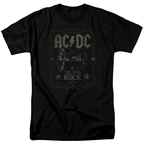 Acdc Rock Label Mens T Shirt Black