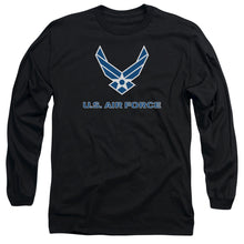 Load image into Gallery viewer, Air Force Logo Mens Long Sleeve Shirt Black

