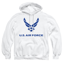 Load image into Gallery viewer, Air Force Distressed Logo Mens Hoodie White
