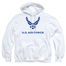 Load image into Gallery viewer, Air Force Distressed Logo Mens Hoodie White
